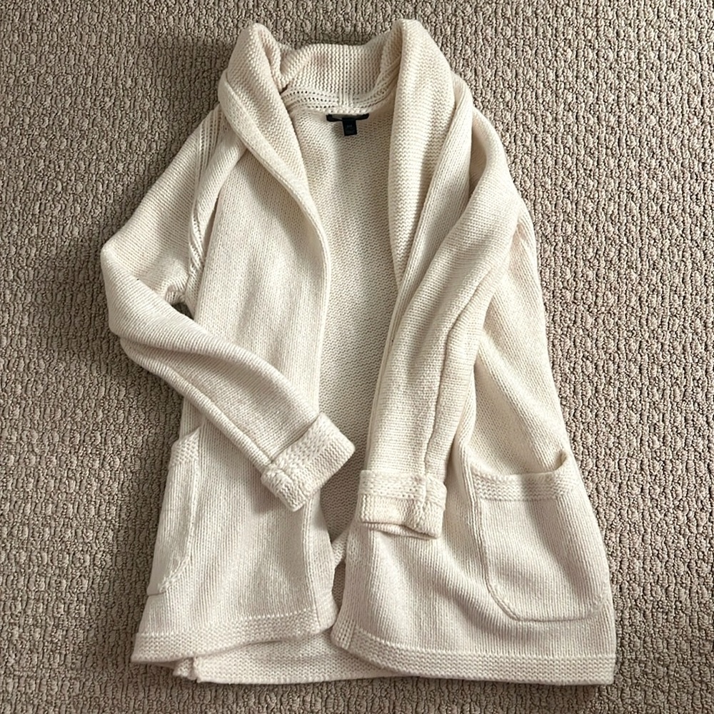 Cozy White/Cream J Crew Cardigan